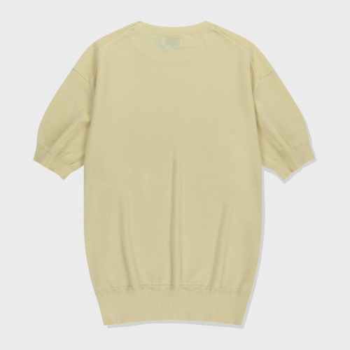 Трикотажный полувер Heavy Eye с круглым вырезом, Cream