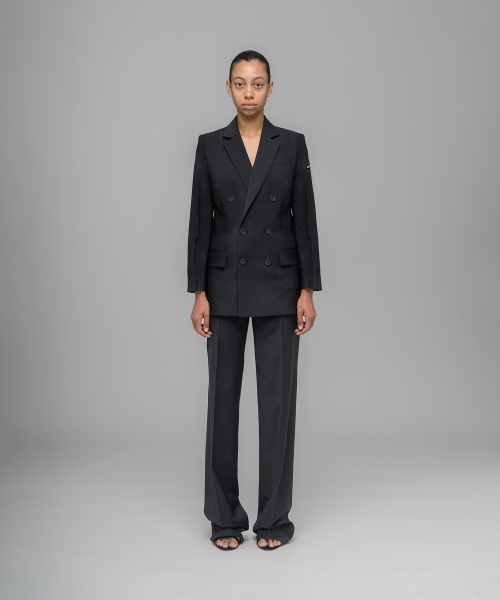(W) Свободные брюки OFFICE ATTIRE LOOSE CUT SUIT TROUSERS Black