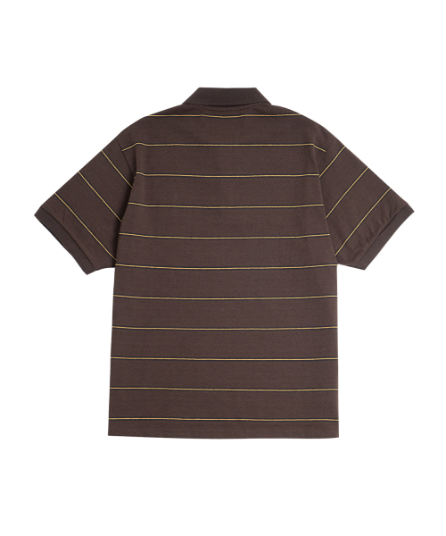Поло в полоску Crew Multi Stripe (Brown)