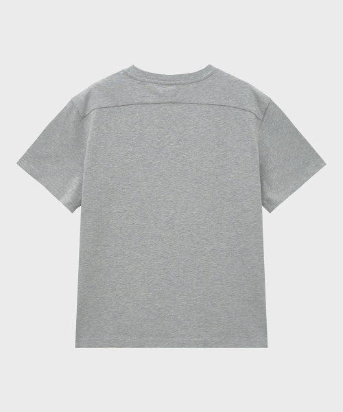 HEAVY COTTON CROP T-SHIRT (MELANGE GRAY)