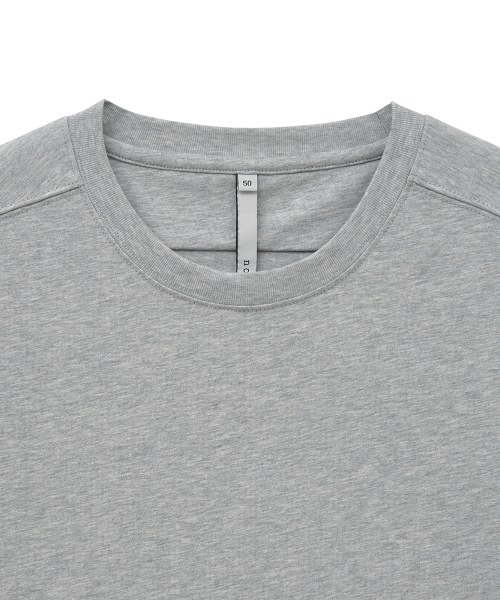 HEAVY COTTON CROP T-SHIRT (MELANGE GRAY)