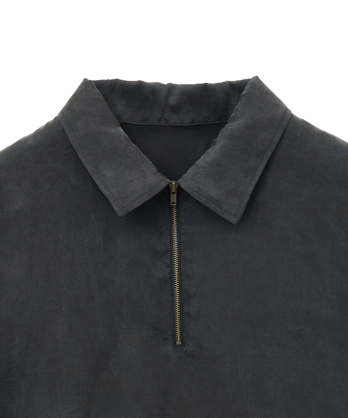 Свободное поло на молнии (Dark Gray)