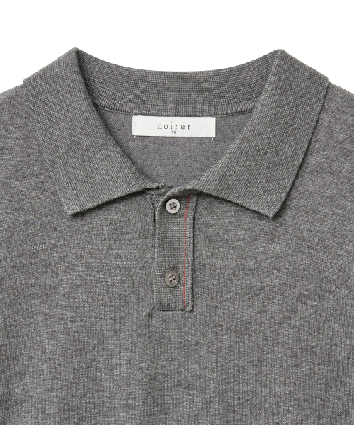 Трикотажное поло свободного кроя (Grey)