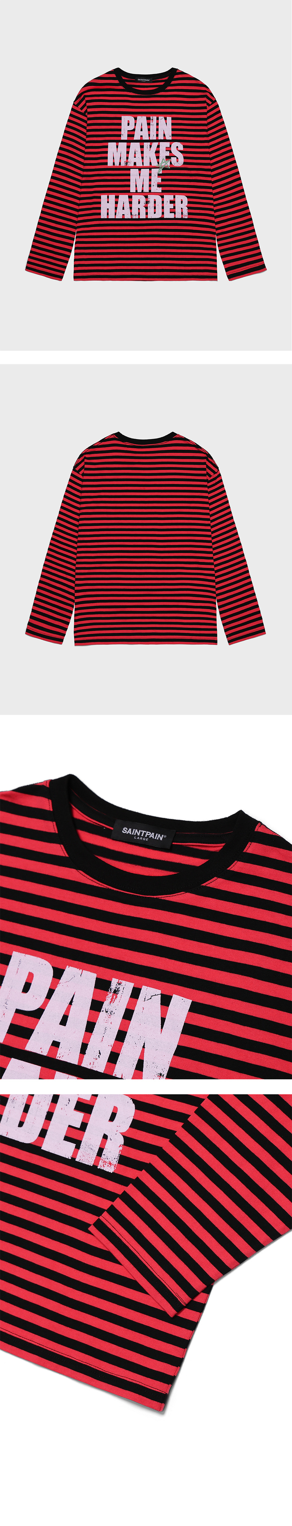 [SAINTPAIN]★25SS★STRIPE LONG SLEEVE Santi Striped Long Sleeve Tee - Ecru/SR Navy