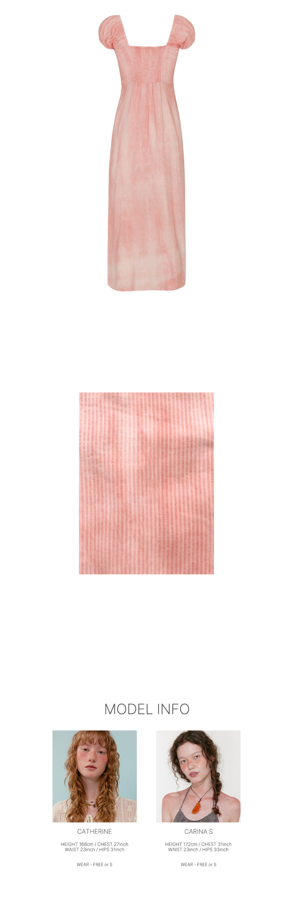 루루서울(LOULOUSEOUL) Cottage Stripe Puff Dress (Pink