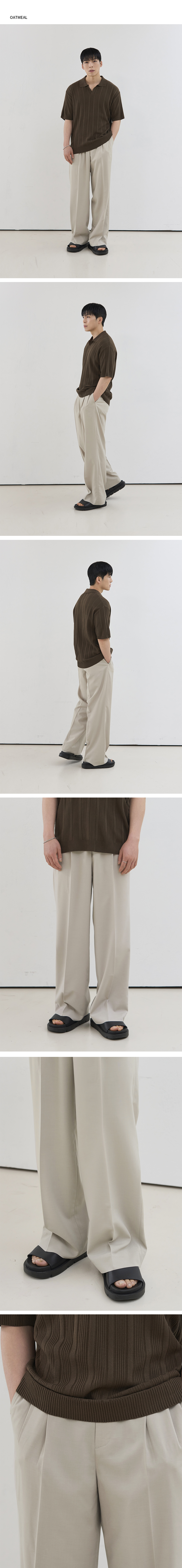 MUSINSA | DRAW FIT Tutu Banding Wide Cool Linen Slacks [OATMEAL]