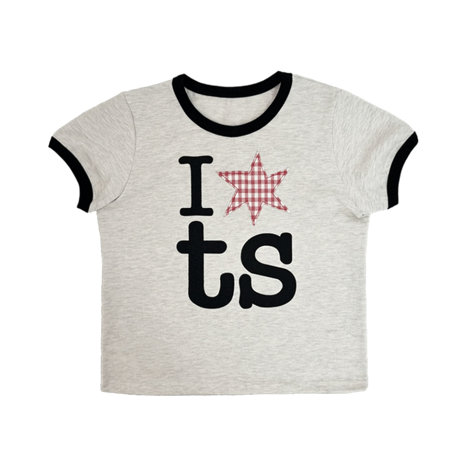 W RINGER TEE IN IVORY FRONT