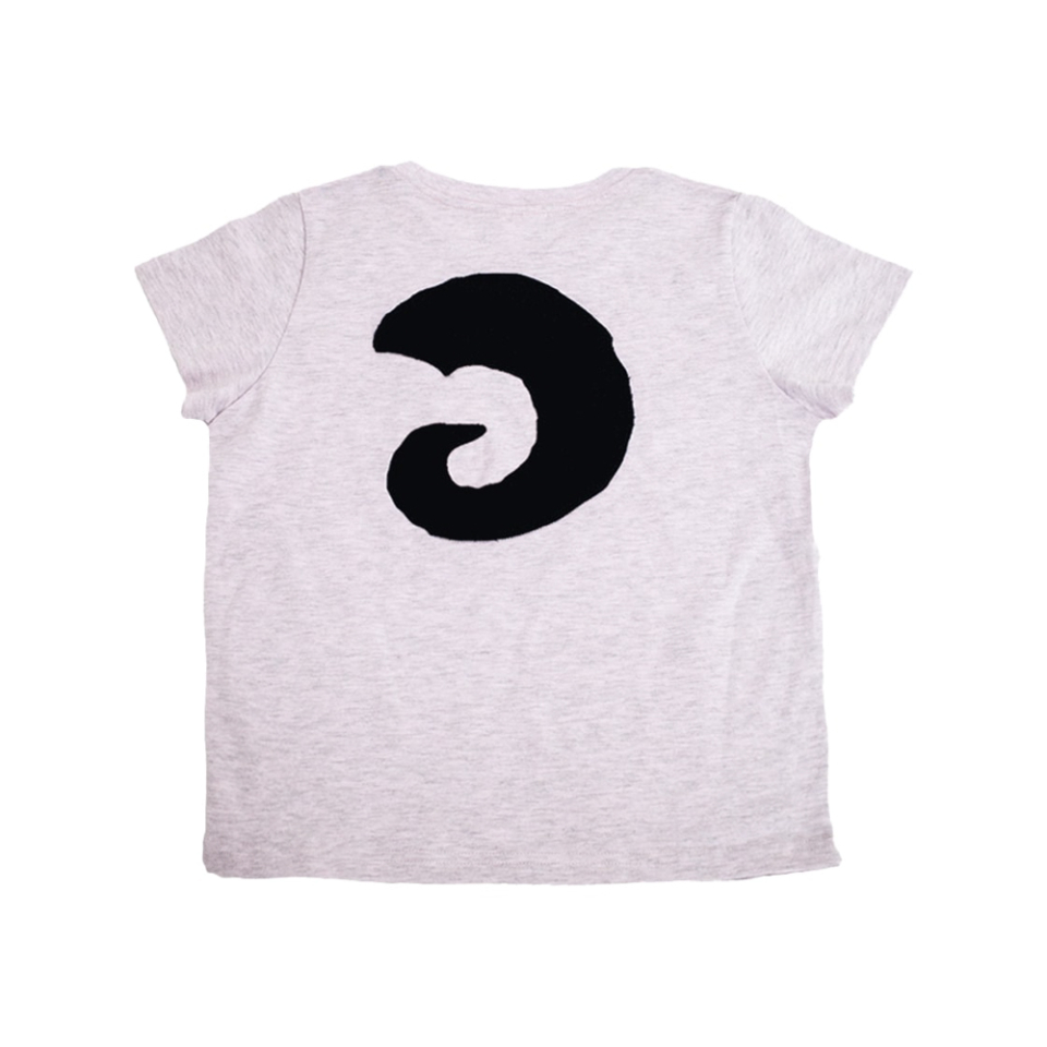 W HORN APPLIQUE TEE IN LIGHT PINK BACK