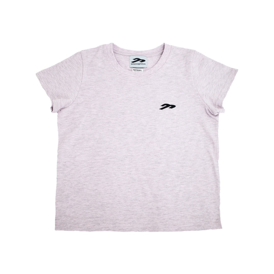 W HORN APPLIQUE TEE IN LIGHT PINK FRONT