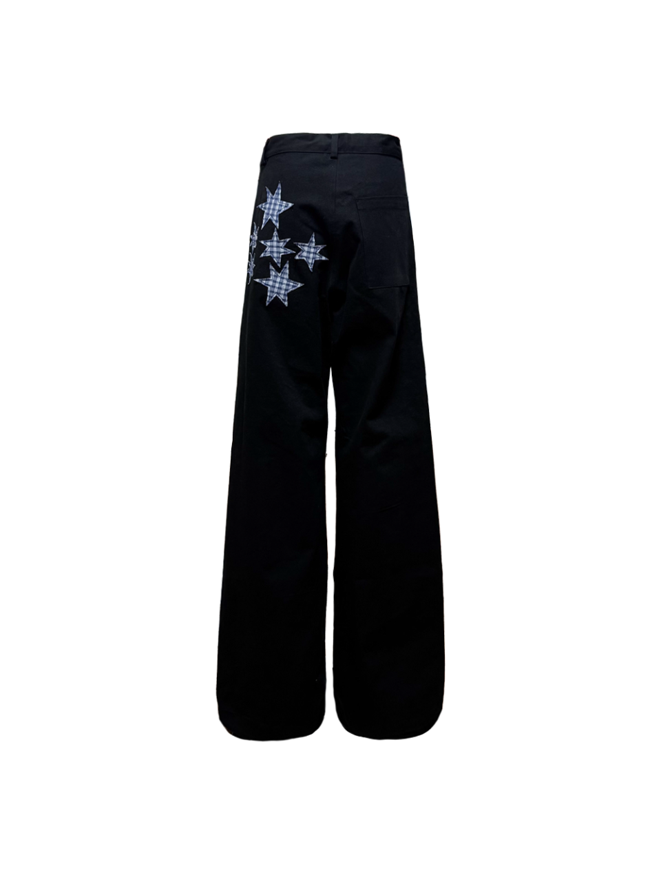STAR APPLIQUE PANTS IN BLACK BACK