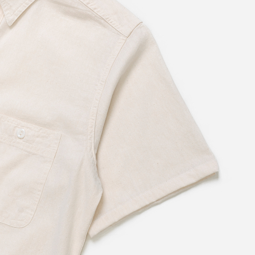 US Type Chambray Shirt (50s Model) Short Sleeve - Natural