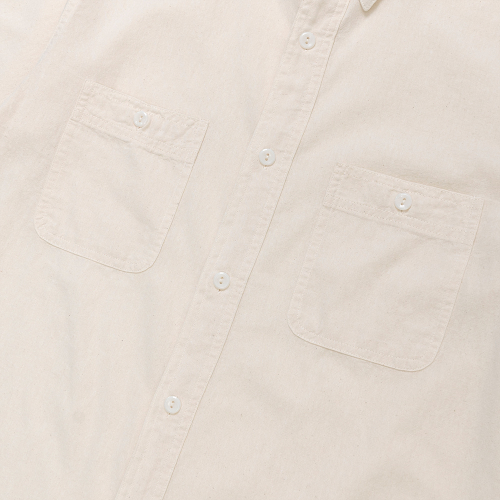 US Type Chambray Shirt (50s Model) Short Sleeve - Natural