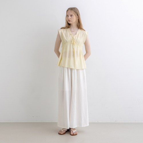 WD_Ribbon pleat collar top_2color