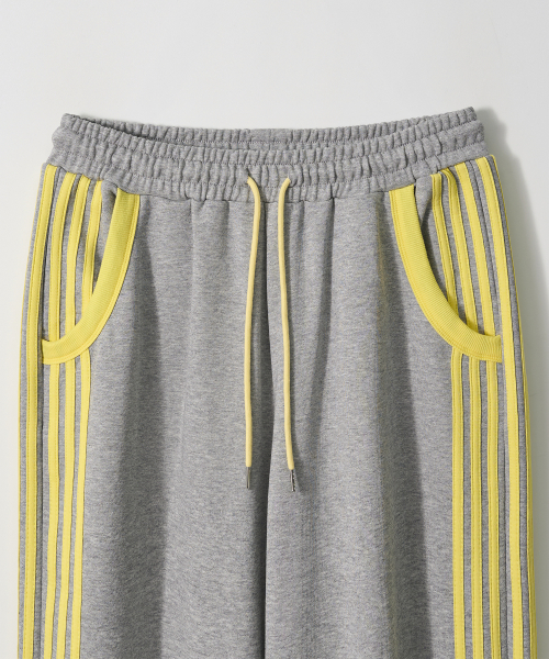 Binding Layered Sweatpants (MELANGE GRAY)