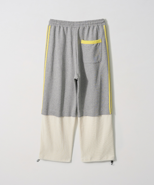 Binding Layered Sweatpants (MELANGE GRAY)
