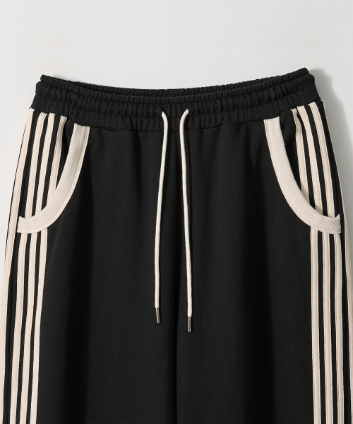 Binding Layered Sweatpants (BLACK)