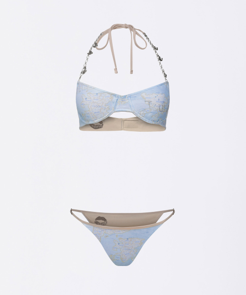 Marine Bikini Blue Map