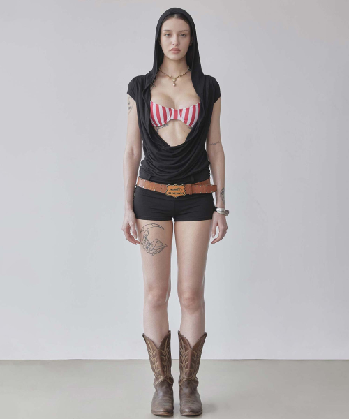 Marine Draped Romper чёрный