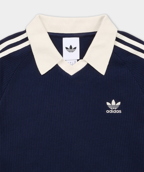 ワッフル半袖ポロシャツ - ネイビー / 5461