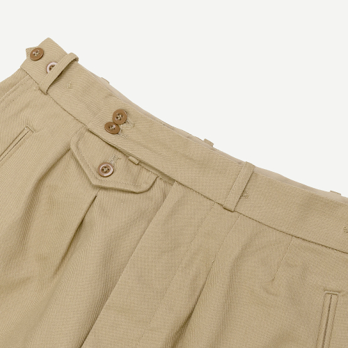 German Type Navy Tropical Short Pants - Khaki