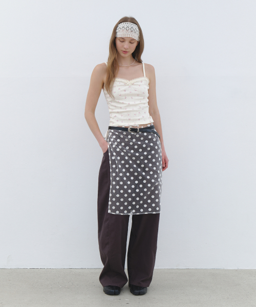 Flower Кружевная Sleeveless Top - cream