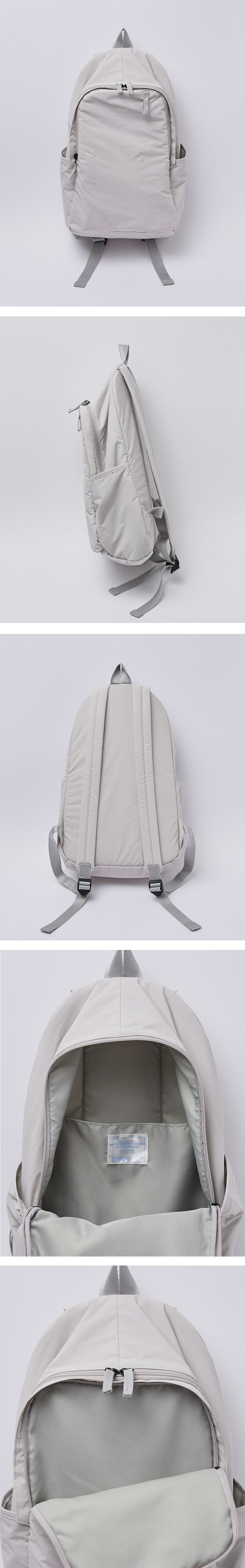 MUSINSA公式 | Pote 0002 HideSlot Classic Backpack AshMilk