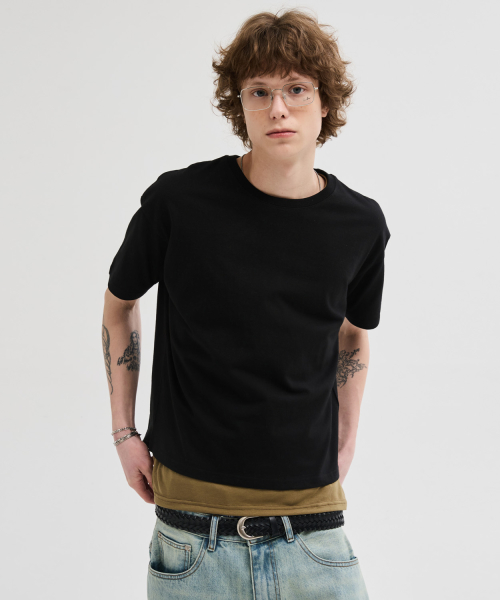 Essential Crop T-Shirt [Black] thumbnail 5