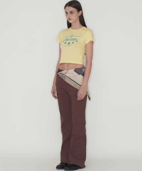 Double knee pants - Brown