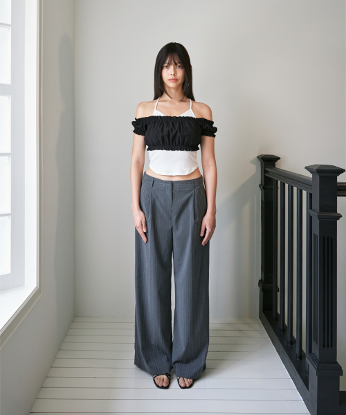 Mid-rise Summer Slacks PinStripe