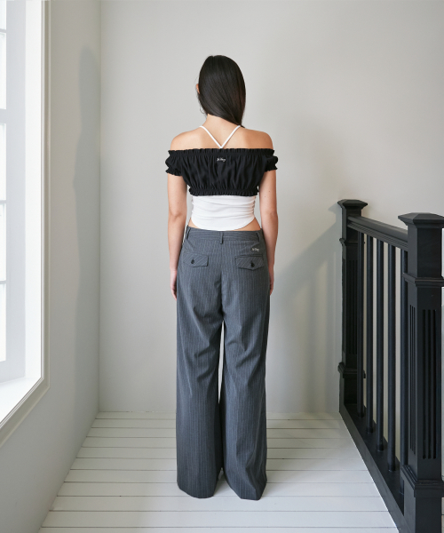 Mid-rise Summer Slacks PinStripe
