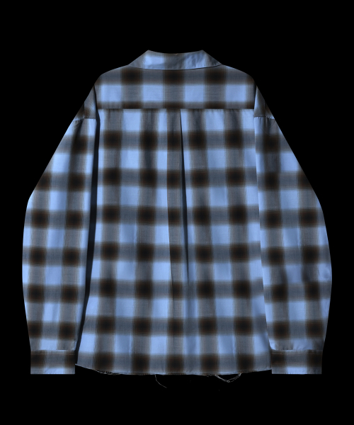 Рубашка в клетку омбре WHITE TRASH_SKY BLUE