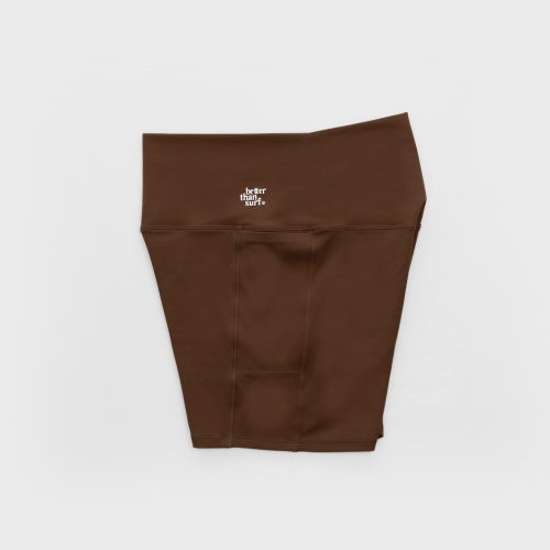 ACTIVE SHORT LEGGINGS — Mocha