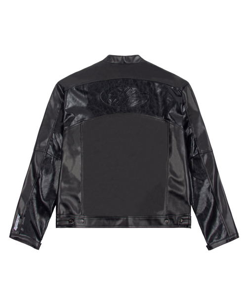 PU LEATHER RIDER JACKET