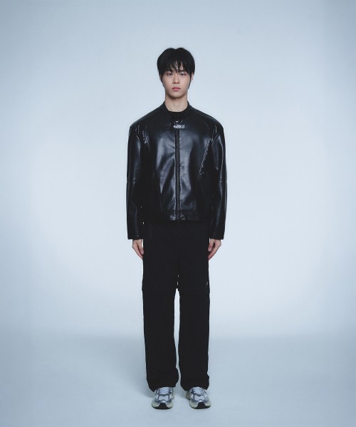 PU LEATHER RIDER JACKET