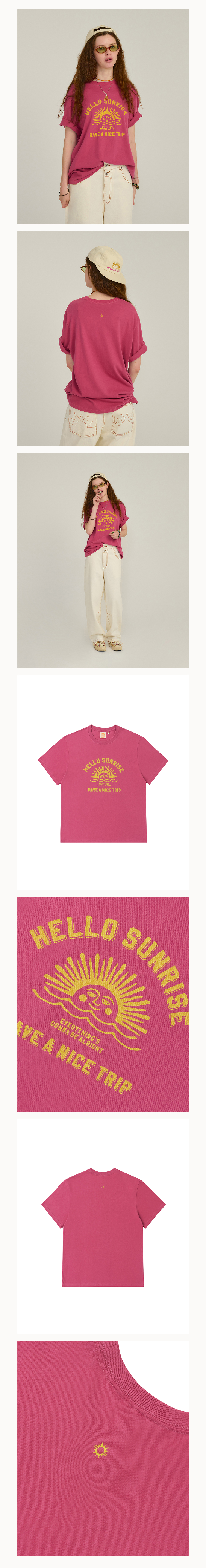 MUSINSA公式 | HELLO SUNRISE HS VTG Arch Logo Tee_Magenta Pink MUSINSA公式 | HELLO SUNRISE HS VTG Arch Logo Tee_Magenta Pink