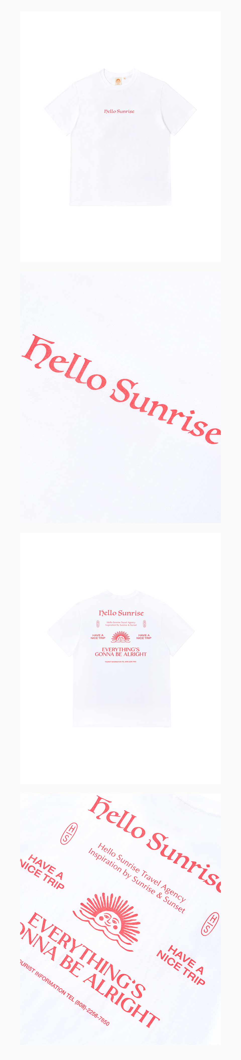 【HELLO SUNRISE】 HS Info Graphic Tee /追跡付 Tops - Hello Sunrise