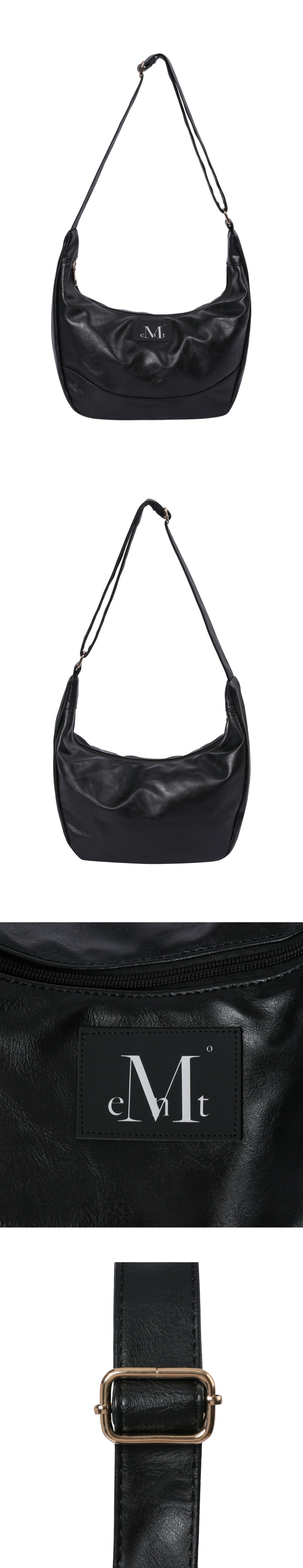 MUSINSA | MUCENT Croa One Buckle Leather Shoulder Bag Unisex