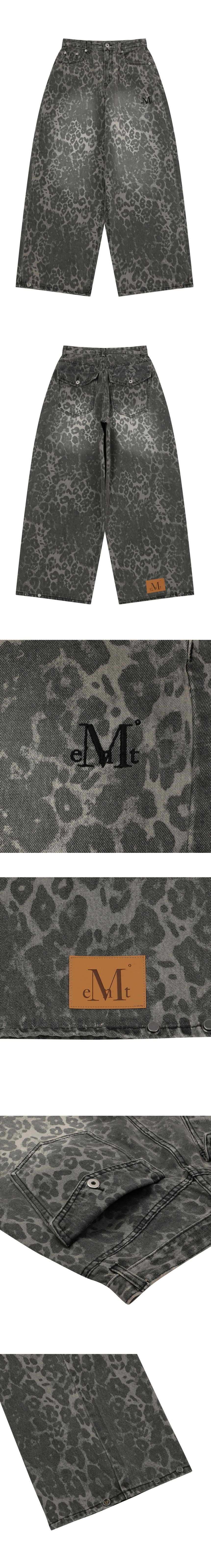 ★MUCENT★ DEET Snap Button Leopard Leopard Wide Pants DITT SNAP BUTTON LEOPARD WIDE PANTS - MUCENT | 60% - Asian