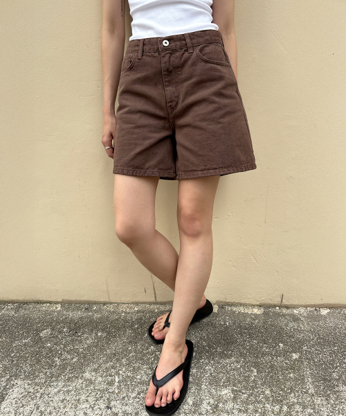 Classic Staple Denim шорты - Cocoa Brown