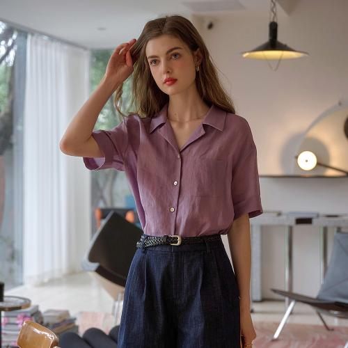 SR_Back slit commuting shirt_2color