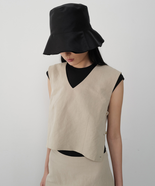 Жилет с боковыми пуговицами (Beige)