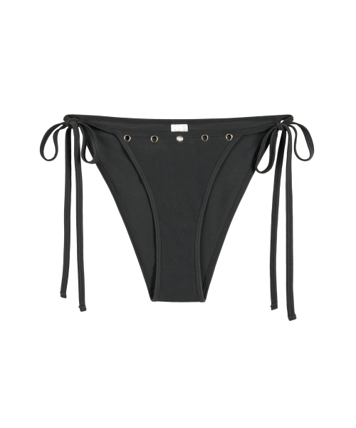 Linea Eyelet Bikini Bottom - уголь