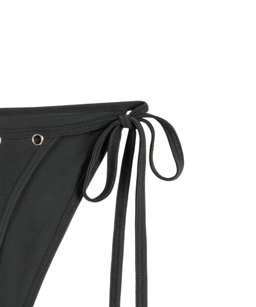 Linea Eyelet Bikini Bottom - уголь