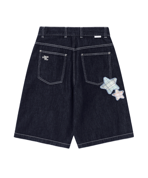 CAVISH X LELBO BROWN W MIKAEL DENIM SHORT BLUE(CV2FMFD159C)