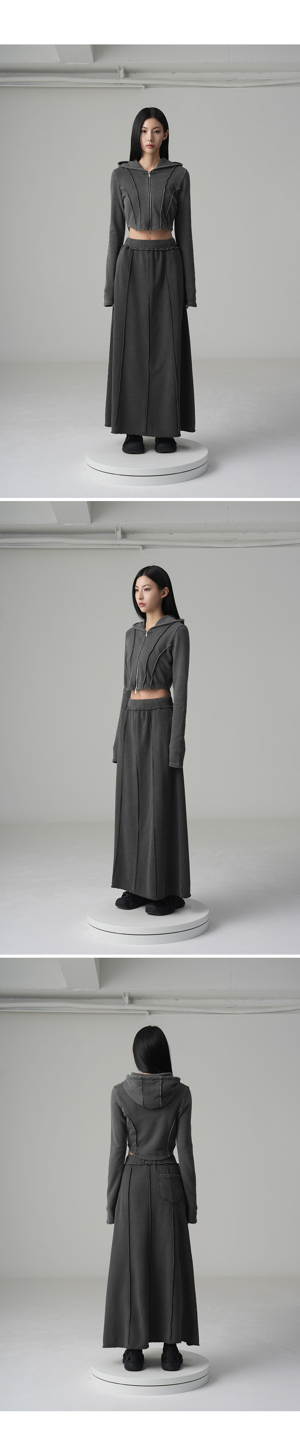 MUSINSA | AVANDRESS 3D Cutting Maxi Skirt - 2COL