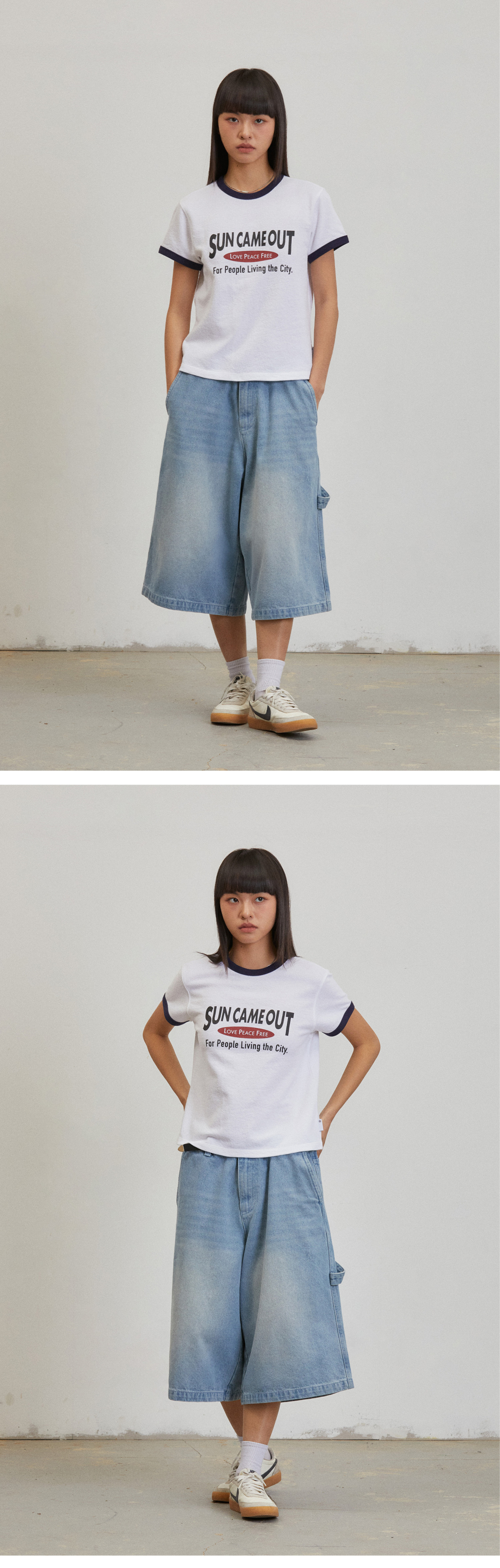★Urbandtype.★ Sun Out Lettering Terry Ringer T-Shirt Navy MUSINSA | URBANDTYPE Sun Out Lettering Terry Ringer T