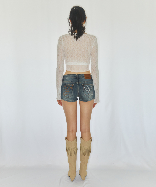 MICRO DENIM SHORTS / DARK BLUE