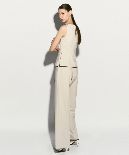PINTUCK WIDE PANTS