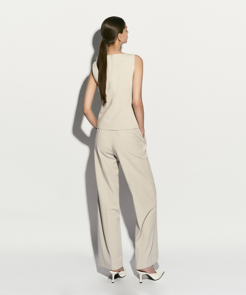 PINTUCK WIDE PANTS