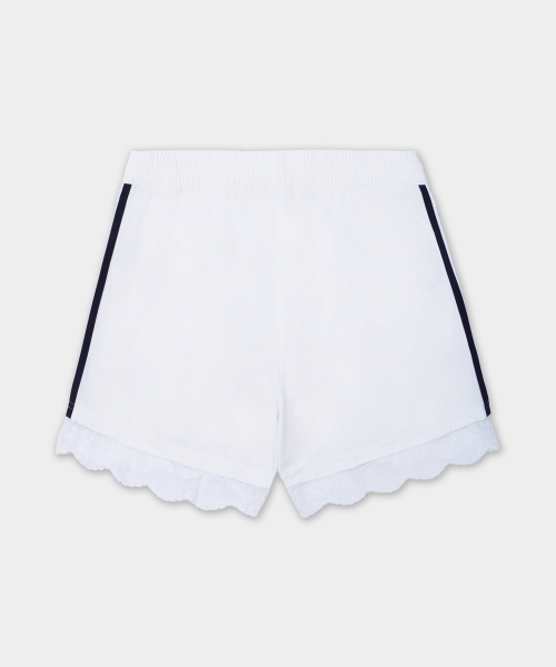 3 STRIPE SHORT WHITE